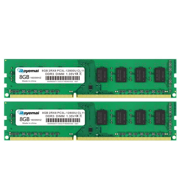 16GBKit (2X8GB) DDR3 RAM DDR3 1600 8GB PC3L-12800U DDR3L Dimm 2Rx8 1,35 V/1,5 V CL11 memoria RAM para portátil para ordenador de escritorio