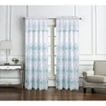 thumbnail image 4 of Arcadia Embroidered Window Curtain with Attached Valance 90 inch Teal, 4 of 5