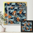 thumbnail image 4 of Designart 'Japanese Koi Fish on Sea Waves' Nautical & Coastal Framed Art Print, 4 of 4