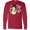 Red, variant on Inktastic Just Chillin' This Christmas Fun Snowman in Top Hat Long Sleeve T-Shirt