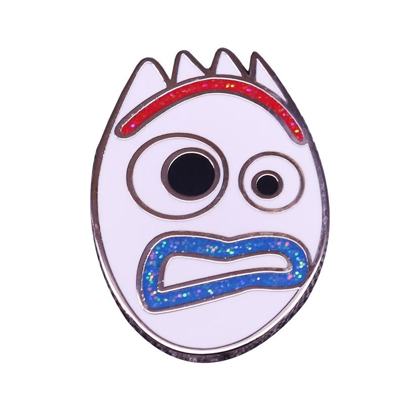 forky enamel pin