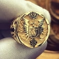 thumbnail image 3 of PikaLF Lion Ring for Men, Norse Viking Lion Head Ring, Gold Lion Crown Ring, Gothic Sword Shield Wing Ring, Hip Hop Lion Signet Ring, Vintage Lion Totem Amulet Ring, Punk Animal Lion Jewelry for Men, 3 of 5