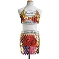 thumbnail image 2 of Sequins Tassels Body Chain Outfits Bra Skirt Bikini Rave Festival Party Beach Fashion Accessories gold, 2 of 5