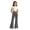 Z263 Dark Gray, variant on Landzoo Little Girls Back To School Trousers Solid Color Zip Front With Pockets Fall Soft Girls Flare Leg Pants Size 5-6 Years