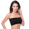 thumbnail image 6 of Xfvqtps Strapless Bras for Women Padded Elastic Bralette Push up Solid Color Bandeau Bras Black, 6 of 8