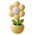 thumbnail image 4 of Mini luz LED de noche con forma de flor, lámpara para dormitorio, luz de noche pequeña, flor en maceta Amarillo, 4 of 8