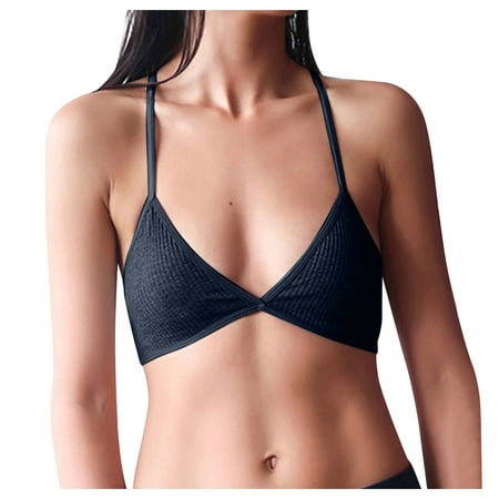 

CFXNMZGR Sports Bras For Women Deep V Bralette Style Underwear Cup Wireless Lingerie Push Up Bra