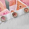 thumbnail image 4 of Manfei Xmas Gingerbread House Blackout Curtains Set of 2 (52x84 Each),Cute Cartoon Snowman Window Curtains,Pink Brown White Curtains and Drapes For Kids Gitl,Ultra Soft Home Decor, 4 of 6