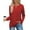 Red#1, variant on Fesfesfes Women's Sophisticated Versatile Shirt Breathable Long Sleeves Round Neck Tops Solid Color Comfortable Daily Wearing Blouse(Green#2,XL)