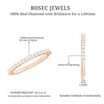 thumbnail image 3 of Rosec Jewels Minimal Diamond Half Eternity Ring for Women - Stackable Ring (HI-SI Quality), 18K Rose Gold, US 10.50, 3 of 4