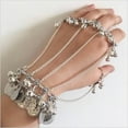 thumbnail image 2 of Vintage Boho Mujeres Bell Esclavo Cadena Mano Arnés Anillos de Sunnimix Pulsera, 2 of 5