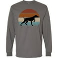 thumbnail image 3 of Inktastic Hunting Dog Retro Sunset Long Sleeve T-Shirt, 3 of 5