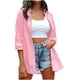 thumbnail image 1 of Cárdigan de moda para mujer, cárdigan de manga larga, cárdigan informal de color liso, blusa, abrigo para mujer, 1 of 3