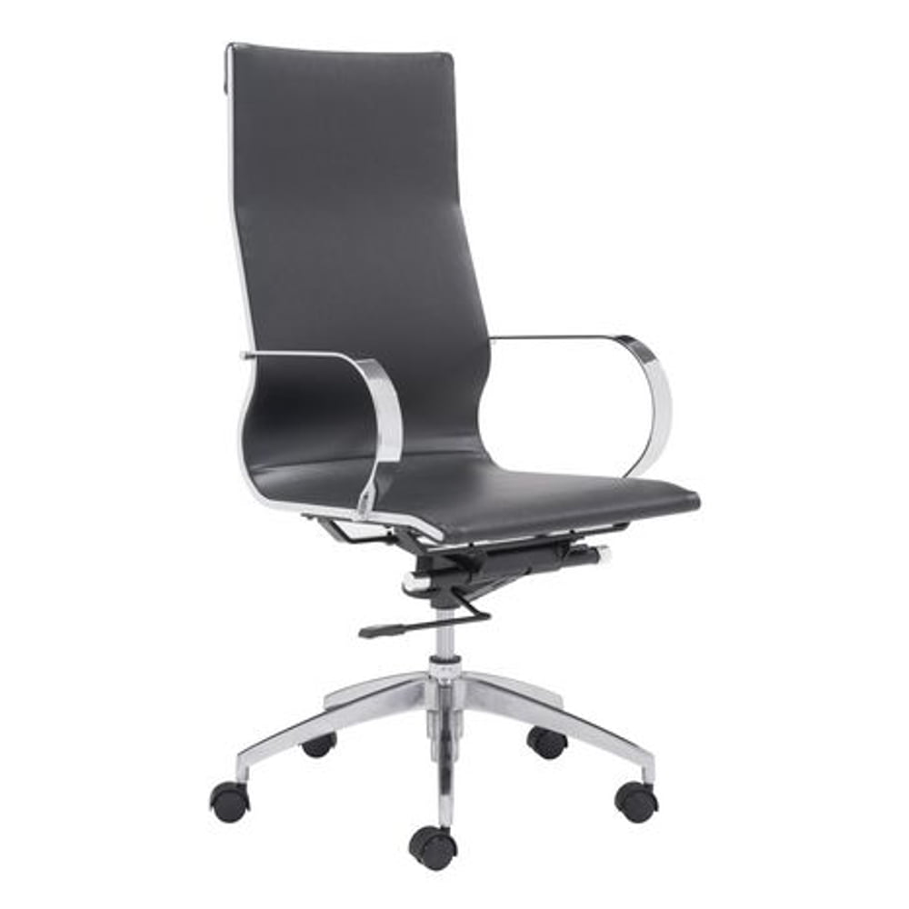 Fine Mod Imports Modern Office Conference Room Chair High Back, Black