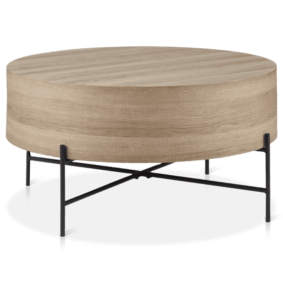 Bouclair Taupe Veneer and Metal Coffee Table