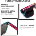 thumbnail image 4 of FEISEDY Sunglasses for Women Men, Fashion Mirrored Single Lens, Driving Beach Sunnies UV400 Shades B2996, 4 of 22