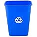 thumbnail image 3 of TableTop King 41 Qt. / 10 Gallon Blue Rectangular Recycling Wastebasket, 3 of 4