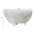 thumbnail image 6 of 3R Studios Fluted Distressed Cream Footed Terracotta Planter, 6 of 11