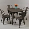 thumbnail image 3 of Heavenly Collection Solid Metal Dining Table, Dark Gray Finish, Indoor/Outdoor Dining Table for Kitchen, Dining Room, Patio & Balcony, 3 of 6