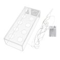thumbnail image 2 of Cajas de flores Titular de agua Florero de acrílico Mesa rectangular Centro de mesa Ornamento Escritorio Florero de brote bajo Florero de flauta para 25x10x6.5cmLuz LED perfecl florero de acrílico, 2 of 8