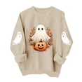 thumbnail image 5 of Enjoytime Halloween Crew Neck Sweatshirts Women Ghost Pumpkin Print Long Sleeve Pullover Tops Spooky Season Fashion Casual Sweatshirt, 5 of 5