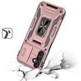 thumbnail image 5 of Designed for Motorola Moto G Stylus 5G 2024 Hybrid Case with Rotation Ring Stand Shockproof & Camera Window PC & TPU Armor Dropproof Phone Case Cover [Rose Gold], 5 of 6