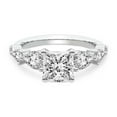 thumbnail image 4 of IGI Certified 5 Carat Princess Shape Lab Grown Diamond Engagement Ring | 14K White Gold | Frances Side Stone Diamond Ring | FG-VS1-VS2 Quality Friendly Diamonds, 4 of 6