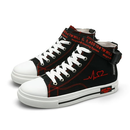

NAYUKA Vulcanized Shoes Sneakers for Women Lace-up Casual Canvas Shoes Size 35-44 Breathable High Top Men Shoes Tenis Feminino
