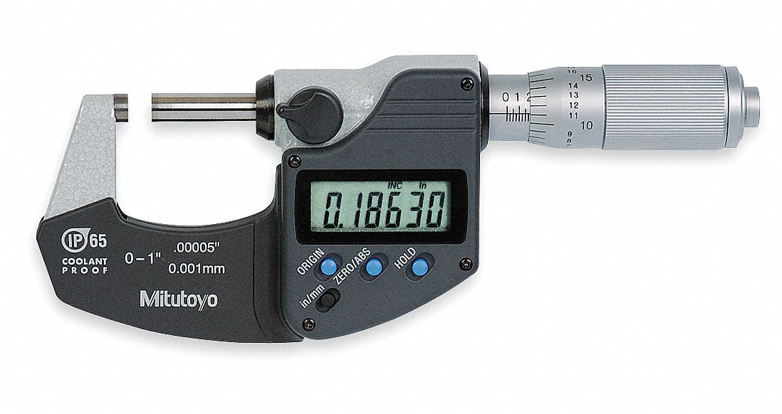 0-1'' Digital Micrometer Head INCH/MM Measurement Measure Tool+2pcs Wrenches 