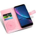 thumbnail image 5 of Asuwish Compatible with Hot Pepper Serrano 3 Wallet Phone Case and Tempered Glass Screen Protector Flip Credit Card Holder Stand Mandala Flower Cell Cover for HPP-L55B HPPL55B Women Men Pink, 5 of 8