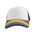thumbnail image 2 of Top Headwear Sublimated Foam Trucker Cap - White/Rainbow, 2 of 2