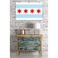 thumbnail image 2 of Chicago, Illinois, Flag (Version #2) (24x36 Giclee Gallery Art Print, Vivid Textured Wall Decor), 2 of 3