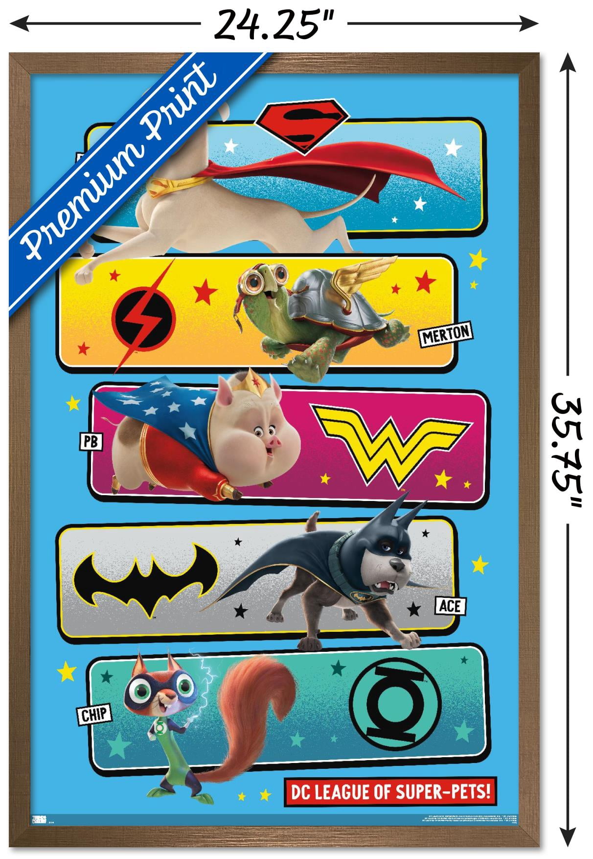 DC League of Super-Pets - The Pets Wall Poster, 22.375" x 34" Framed