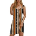 thumbnail image 2 of Ovzne Robes d'Été pour Femmes 2025 Robe d'Été Robe de Printemps et d'Été pour Femmes Vacances Bouton Col en V à Bretelles Robe Haut Robe de Printemps Liquidation, 2 of 6