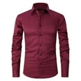 thumbnail image 4 of SHTXOZHI Mens Dress Shirts Button Down Long Sleeve Shirts Work Business Wrinkle Free Shirts, 4 of 4