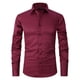 thumbnail image 4 of Blusa y camisa de manga larga con cuello vuelto para hombre, informal, con botones, lisa, de manga larga, transpirable, de poliéster, 4 of 4