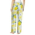 thumbnail image 3 of Pajama Pants Women, Lemon leaves Lounge PJ Yoga Pants With Drawstring, Womens Sleepwear Pajama Bottom, 3 of 5