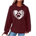 thumbnail image 2 of DPTALR Women Print Round-Neck Long Sleeve Loosen Single Sweatshirt Tops Pullover Blouse, 2 of 4