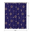 thumbnail image 5 of Blue Gold Sun Moon Pattern Shower Curtain 72"x84" ,Bathroom Decorative Shower Curtains Set with 12 Hooks,Modern Waterproof Washable Shower Curtain, 5 of 6
