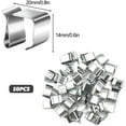 thumbnail image 2 of 50 Pack Gutter Hooks for String Lights, Stainless Steel Christmas Light Clips, Christmas Light Clips for Garden Decor and Christmas Decoration,2*1.4cm, 2 of 5