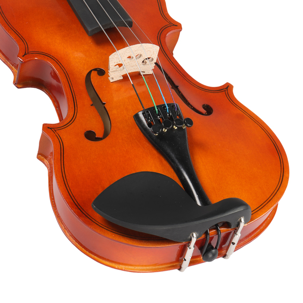 imerelez 1/2 Size Natural Acoustic Violin Package with Maple Body, Bow, Case, Rosin & Shoulder Rest for Beginner Learners