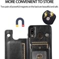 thumbnail image 5 of Design for Samsung Galaxy A20/A30/M10S Case with Tempered Glass Screen Protector Credit Card Holder Slot, PU Leather Wallet Phone Cases Stand Kickstand Protective Cover for Glaxay A 20 Men Black, 5 of 6