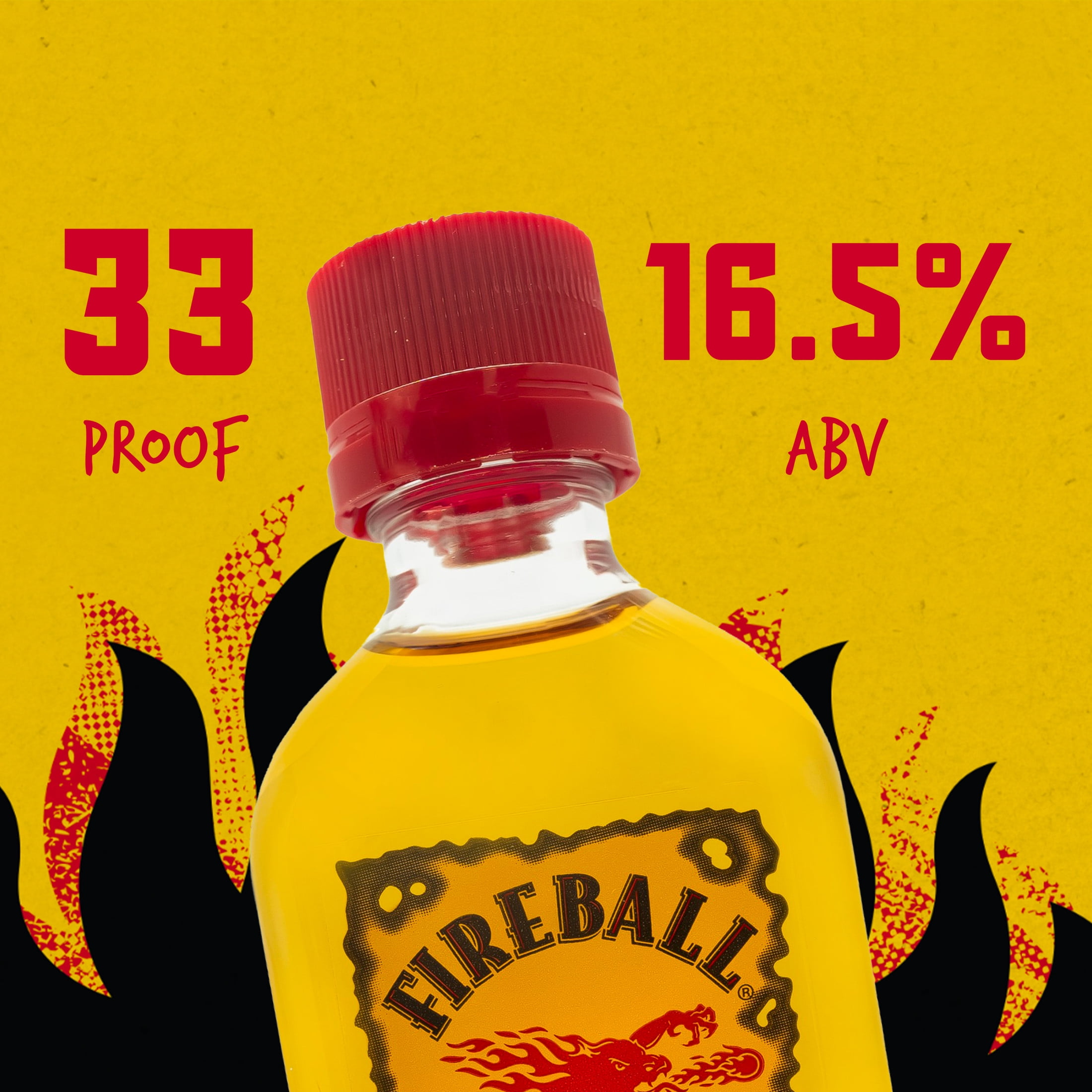 Fireball Cinnamon Malt Beverage, 50ml Bottles, 10 Count, 16.5% Alcohol