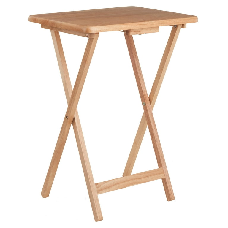 Winsome Wood Alex 2 Pc Snack Tables Natural Finish Walmart