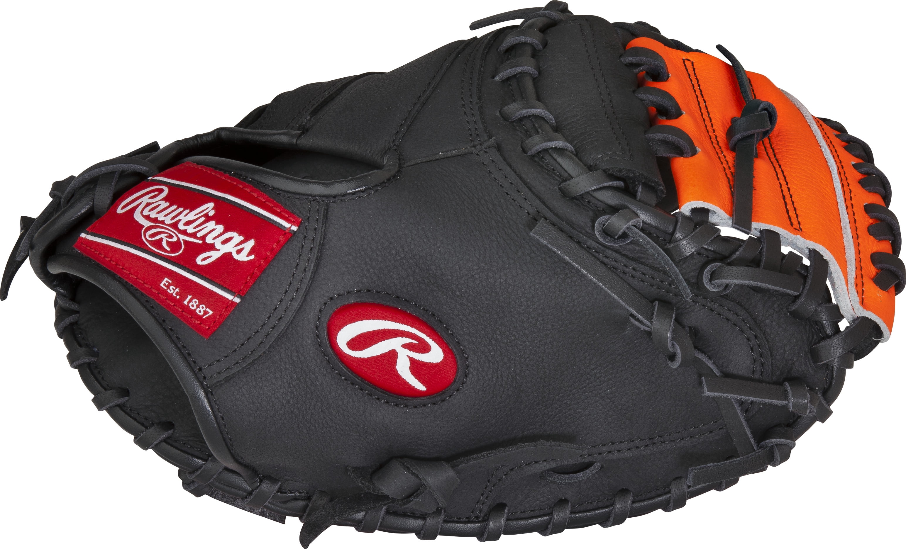 rawlings black and orange catchers mitt