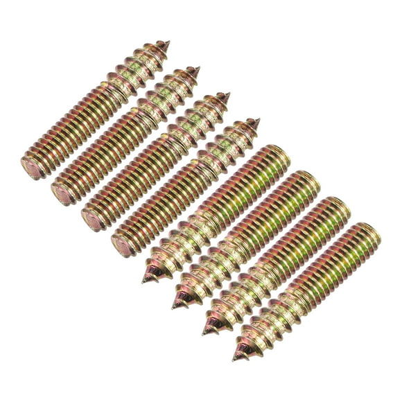 Unique Bargains 5/16-18x1-3/4' Hanger Bolts, 8 Pack Double Ended Screws Wood Dowel Screws
