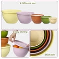 thumbnail image 3 of Greentainer Mixing Bowls with Lids, Plastic Nesting Bowls for Mixing, Serving, Marinating, Kitchen Preparation, Food Storage Mixing Bowl Set, Dishwasher & Microwave Safe, BPA-Free, 3 of 8