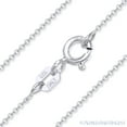 thumbnail image 2 of 1mm Round Rolo Cable Link Italian Chain Necklace in .925 Sterling Silver w/ Rhodium, 2 of 2