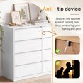 thumbnail image 5 of Ktaxon 8 Drawer Double Dresser Wood Dresser Organizer Storage Cabinet Chest of Drawers for Bedroom Hallway Living Room, Pure White, 5 of 16