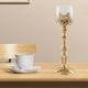 thumbnail image 4 of Candelabros de cristal dorado para mesa de centro, candelabros de metal El 13x39cm, 4 of 9